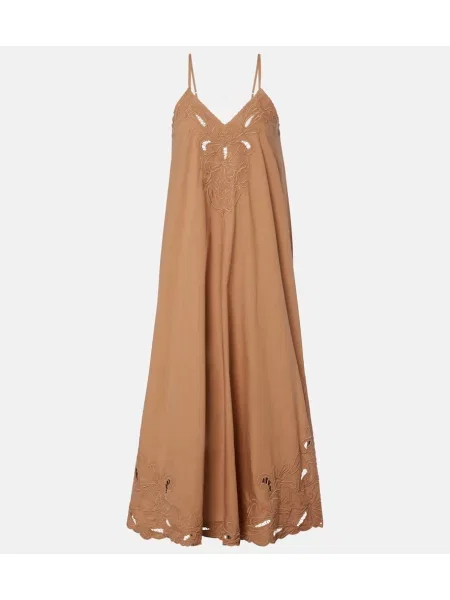 Rochie Juliet Dunn cu broderie maro