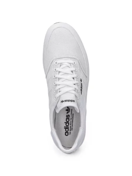 Lung hanorac Adidas din canvas alb