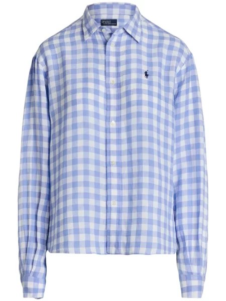 Prugasta polo majica Polo Ralph Lauren puplin s printom zelena
