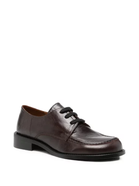 Δερμάτινα loafers Angel Alarcon με κορδόνια καφέ