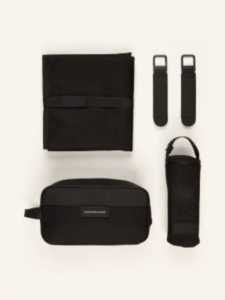 Kapten & Son Zestaw: Torba Do Przewijania I Podkładka Do Przewijania schwarz czarna