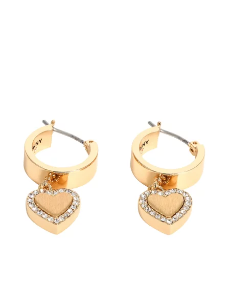 DKNY Cercei HEART auriu / transparent