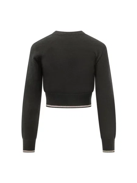 Krótki sweter Palm Angels wełniany czarny