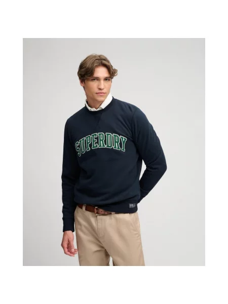 Bluza Superdry Athletic Applique granatowozielona S niebieska