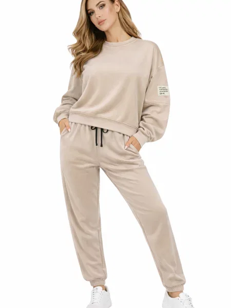 Aksamitny komplet dresowy Fashion