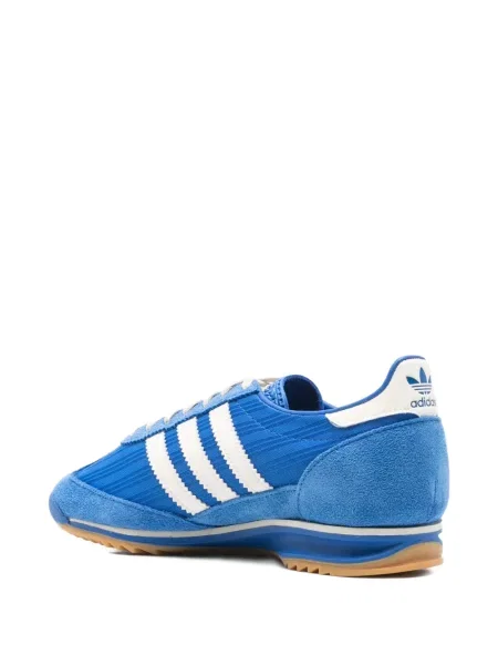 Sneakerși Adidas din piele cu dungi albastru