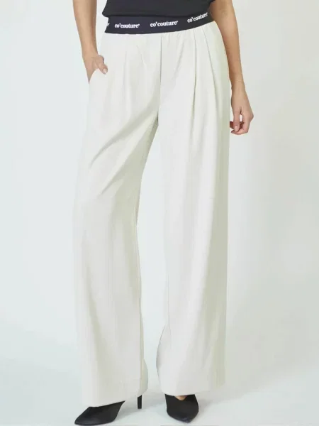 Co'couture Pantaloni Amina bej negru