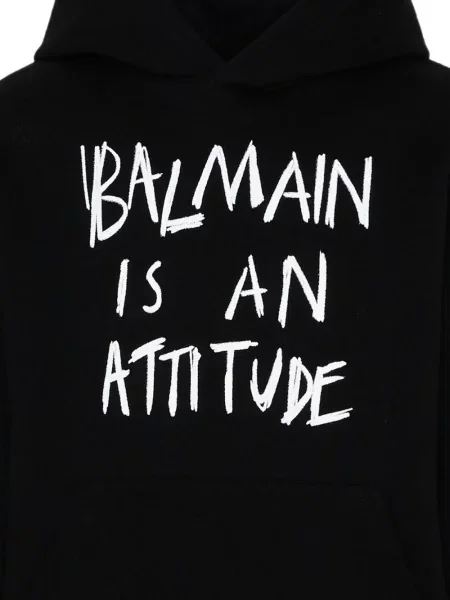 Bluza z kapturem dziecięca Balmain czarna