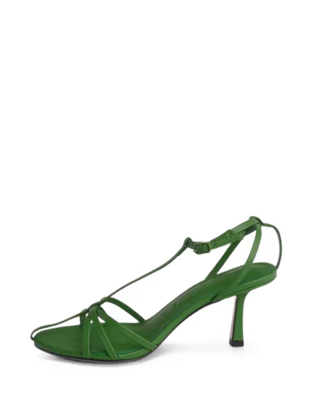 Sandale Studio Amelia din piele cu bretele verde