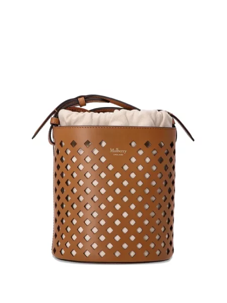Geantă bucket Mulberry din piele maro