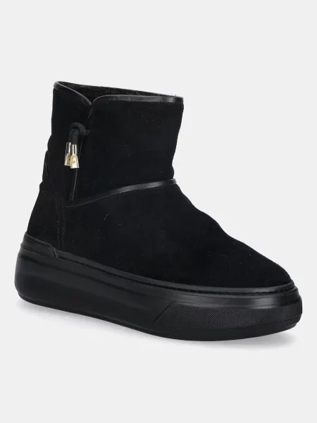 Замшевые дутики Furla черные