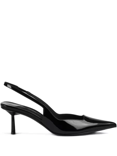 Pantofi cu toc Le Silla din piele slingback negru