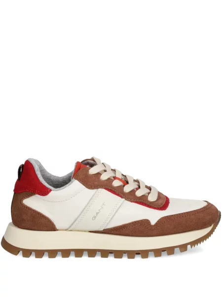 Sneakerși Gant cu șireturi din dantelă alb