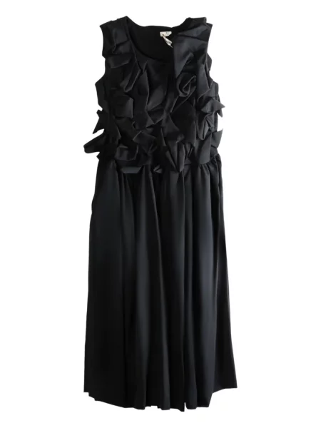 Rochie midi Comme Des Garçons de lână până la genunchi de costum negru