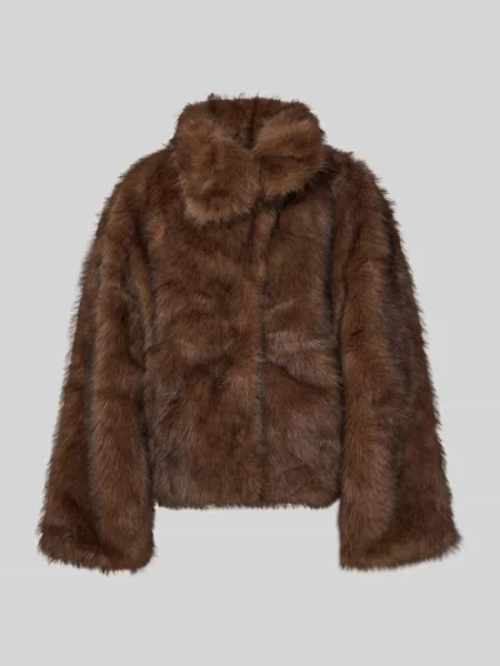 Neo Noir kurtka ze sztucznego futra Stephanie Kobiety marmurkowy 34 brązowy