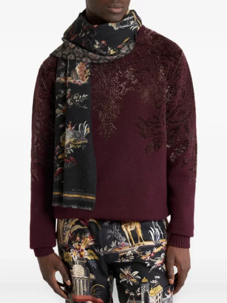 Fular Etro de lână negru