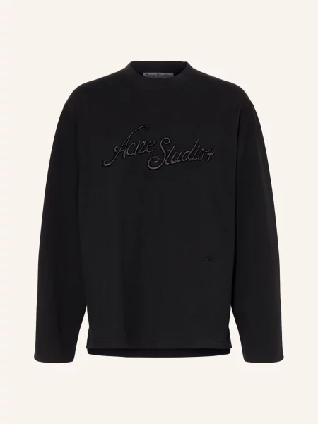 Acne Studios Koszulka Z Długim Rękawem schwarz czarna