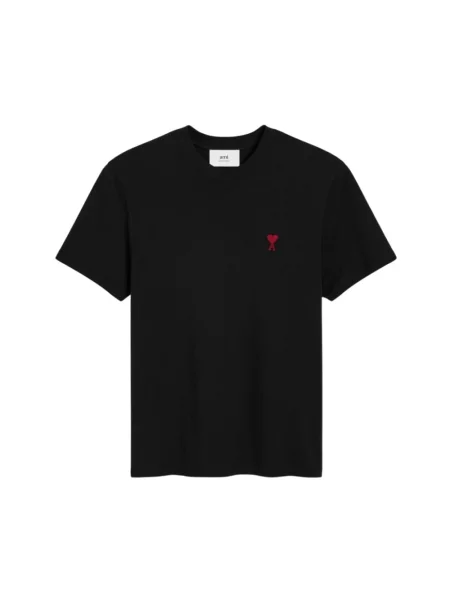 Koszulka Ami Paris casual z logo czarna