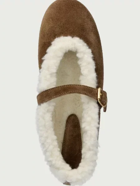 Posa балеринки от велур St. Moritz Ballet Flats кафяво