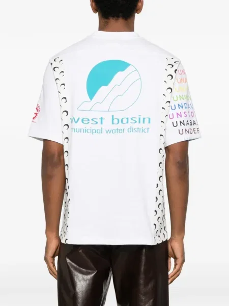 Tricou Marine Serre cu imagine alb