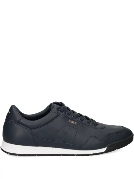 Sneakerși Boss din piele albastru