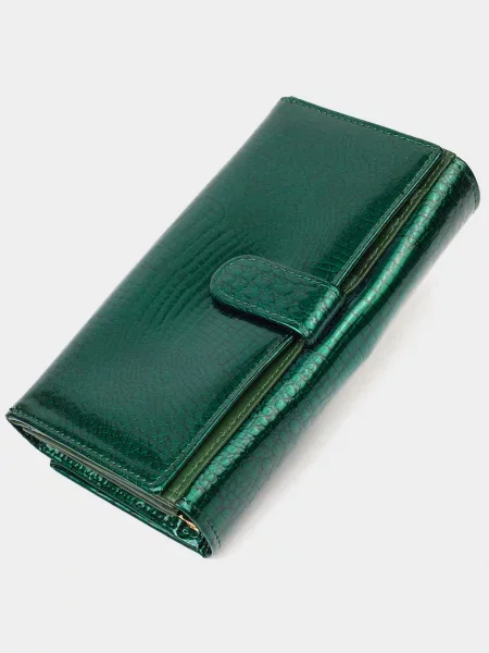 Кожаный кошелек St Leather Accessories зеленый
