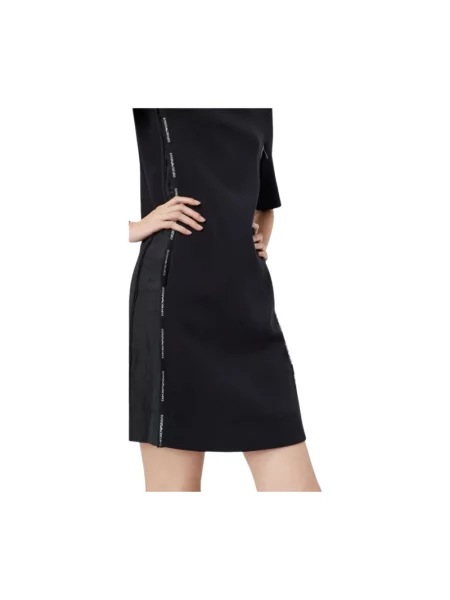 Sukienka Emporio Armani z logo czarna
