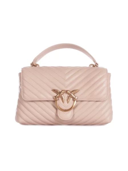 Torebka skórzana Pinko klasyczna beżowa