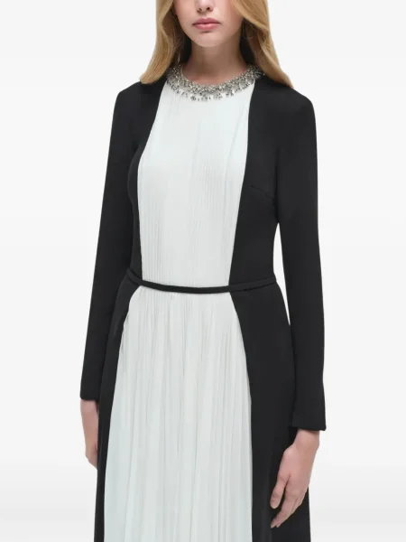Rochie midi Simkhai plisată până la genunchi de costum alb