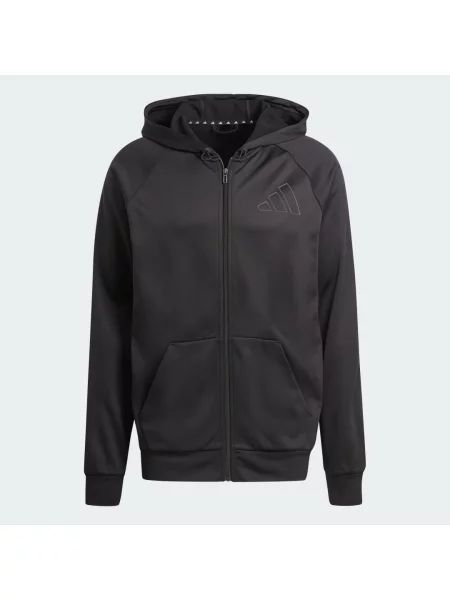 Bluza z kapturem Game and Go Small Logo Training Full-Zip czarna