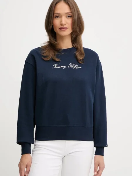 Tommy Hilfiger bluza granatowy z aplikacją niebieska