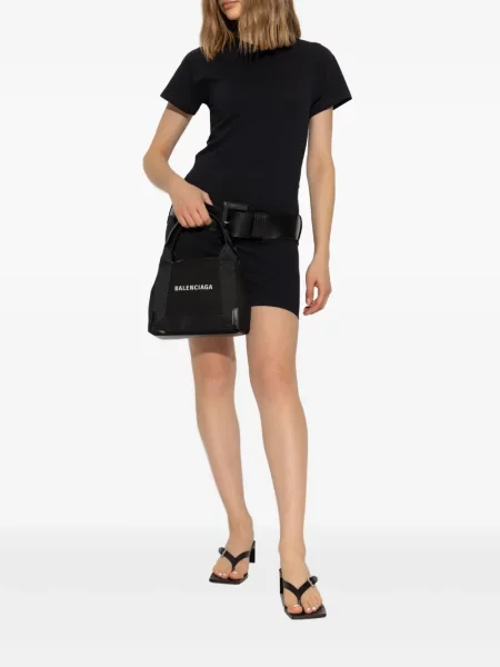 Cu centură rochie mini Balenciaga negru