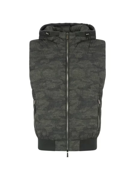 Vestă cu glugă Moorer cu glugă verde