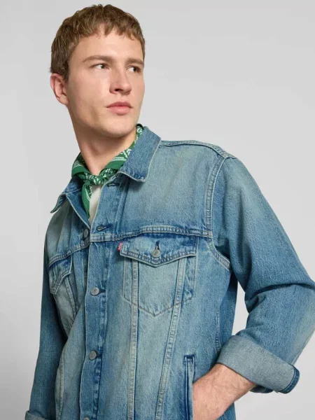 Kurtka jeansowa o kroju relaxed fit z czystej bawełny Levi's niebieska