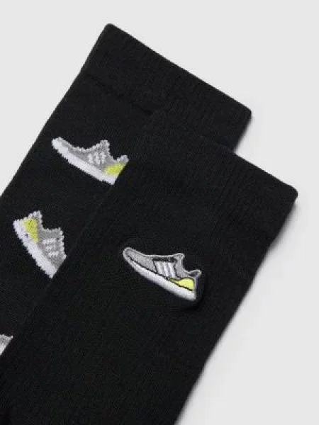 Skarpety długie z nadrukiem z motywem Adidas Originals czarne