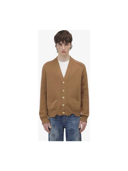 Sweter Alexander Mcqueen z nadrukiem beżowy
