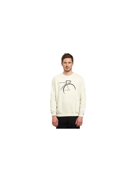 Dedicated Sweatshirt Malmoe Side Bikes Oat White Mężczyźni Bluzy i bluzy z kapturem Dedicated Size: L biały