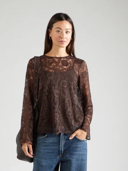 PIECES Tricou PCOLLINE închis maro