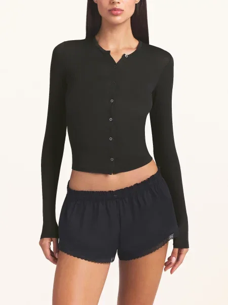 Skims Kurtka Typu Lounge Sheer Modal schwarz