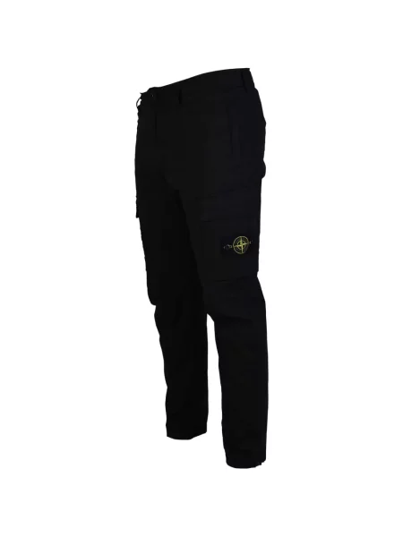 Pantaloni cargo Stone Island cu strasuri negru