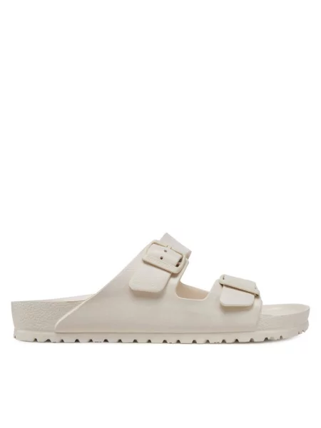 Birkenstock Arizona EVA Regular Fit Eggshell Mężczyźni Sandały Birkenstock Biały Size: 8 beżowe