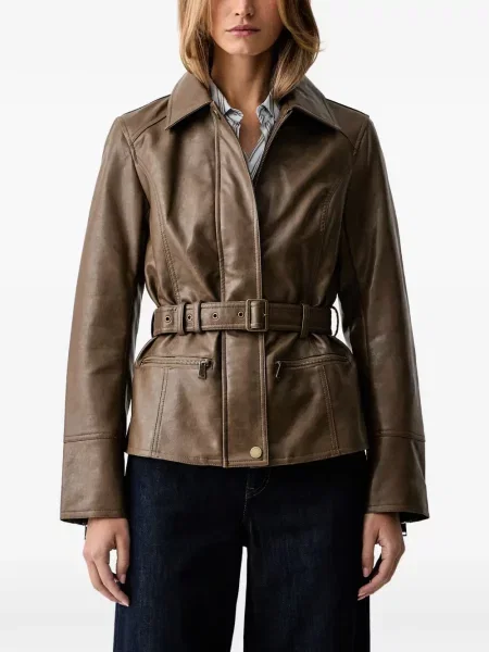 Cu centură geanta de piele Guess maro