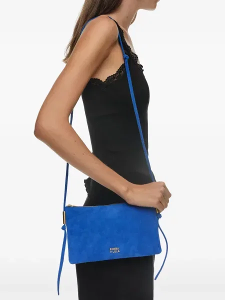 Clutch Bimba Y Lola σουέτ μπλε