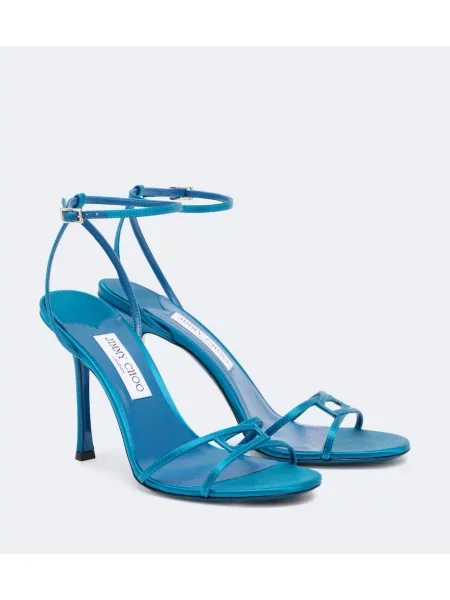 Sandale Jimmy Choo din satin albastru