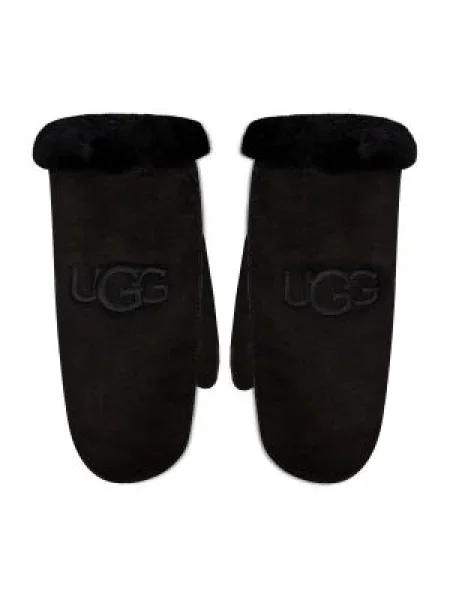 Ugg Női kesztyű Sheepskin Embroider Mitten fekete