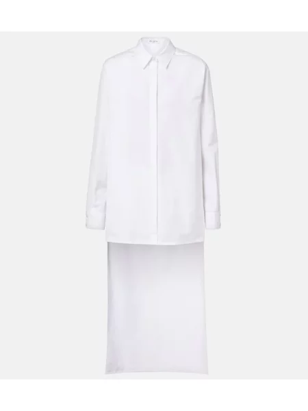 Cămașă Alaïa asimetrică din poplin alb