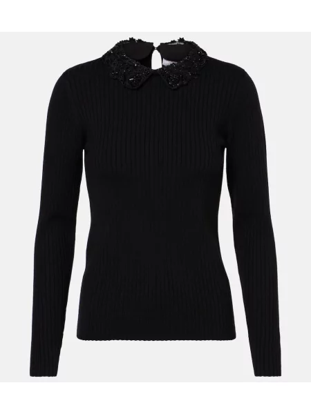 Pulover Carolina Herrera de lână negru