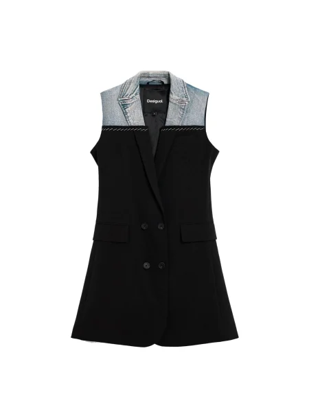 Desigual Rochie albastru denim negru