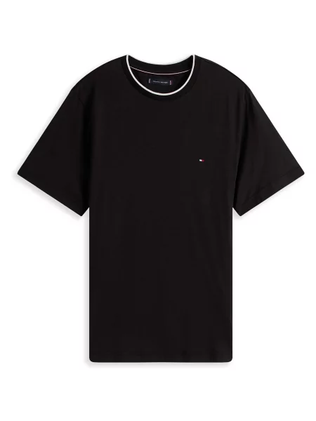 Tricou Tommy Hilfiger din modal negru