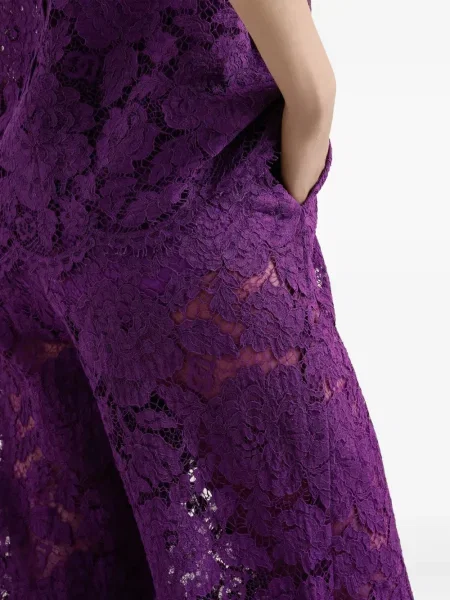 Панталон Dolce & Gabbana с дантела виолетово
